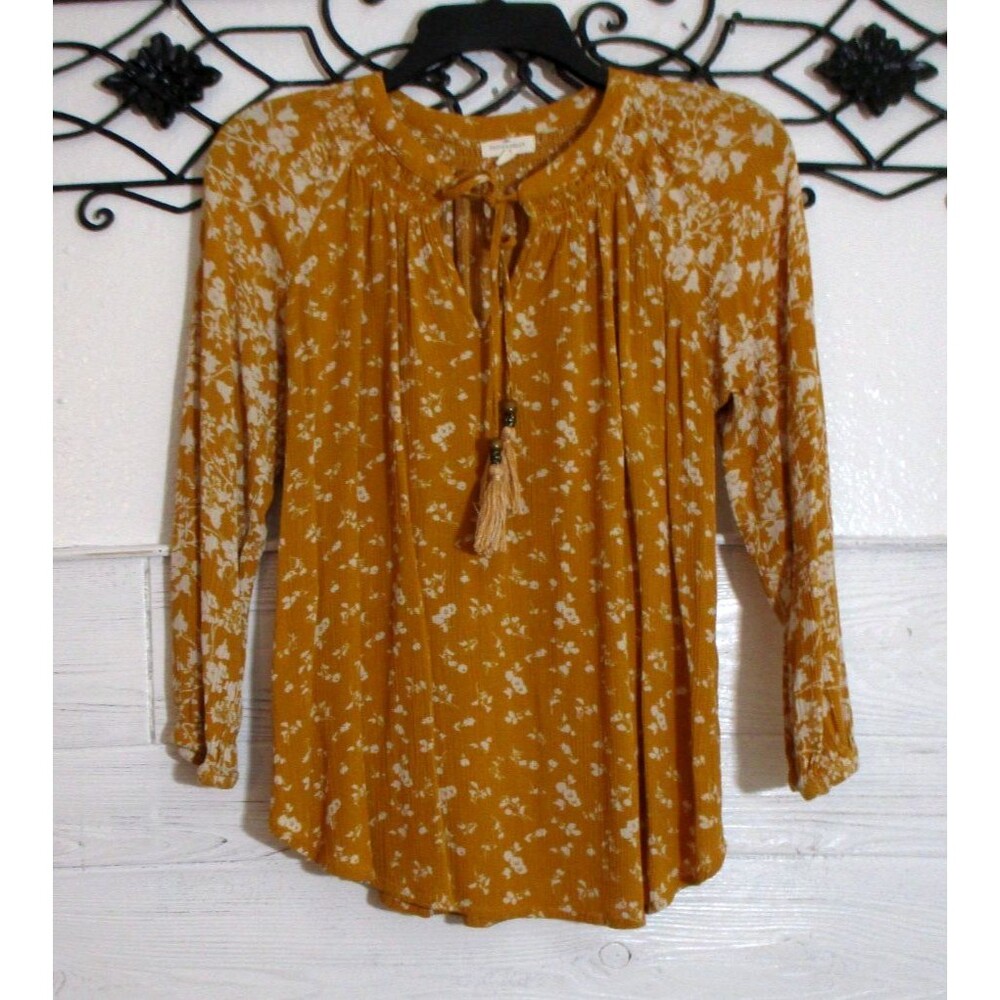 Anthropologie Maso Belle Top Women's Size S Multicolor Floral Long Sleeve
